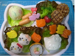 女の子用キャラクタープレート食品サンプル完成品
